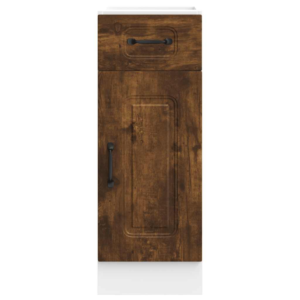vidaXL Kitchen Base Cabinet "Kalmar" Smoked Oak Engineered Wood