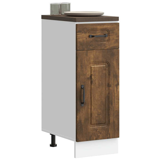 vidaXL Kitchen Base Cabinet "Kalmar" Smoked Oak Engineered Wood