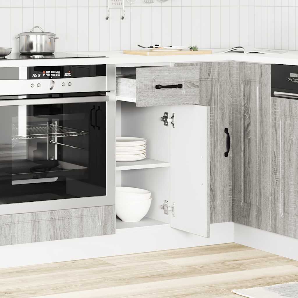 vidaXL Kitchen Base Cabinet Kalmar Grey Sonoma Engineered Wood