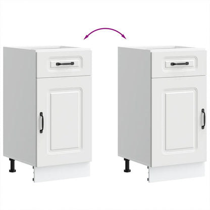 vidaXL Kitchen Base Cabinet Kalmar White Engineered Wood