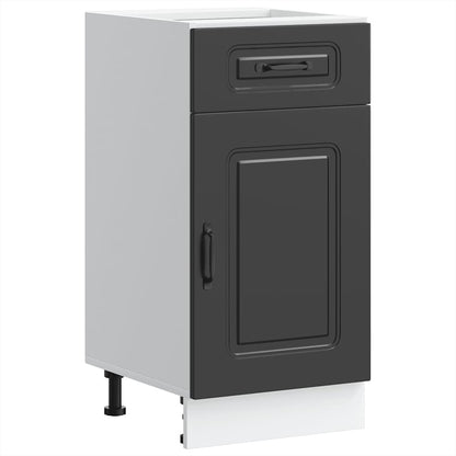 vidaXL Kitchen Base Cabinet "Kalmar" Black Engineered Wood
