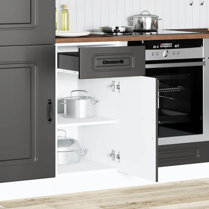 vidaXL Kitchen Base Cabinet "Kalmar" Black Engineered Wood