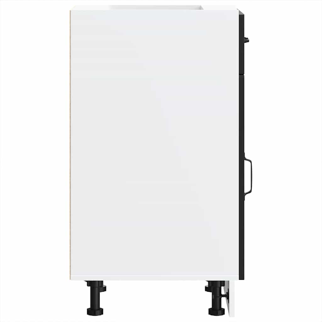vidaXL Kitchen Base Cabinet "Kalmar" Black Engineered Wood