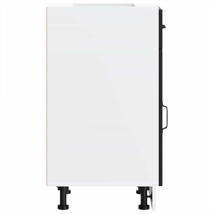 vidaXL Kitchen Base Cabinet "Kalmar" Black Engineered Wood