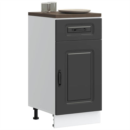 vidaXL Kitchen Base Cabinet "Kalmar" Black Engineered Wood