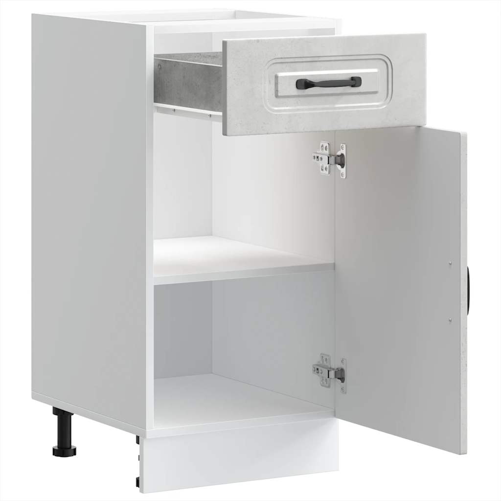 vidaXL Kitchen Base Cabinet Kalmar Concrete Grey Engineered Wood