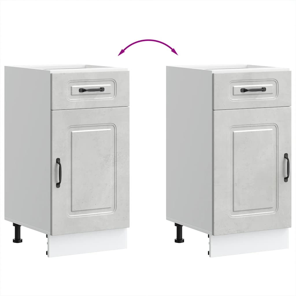 vidaXL Kitchen Base Cabinet Kalmar Concrete Grey Engineered Wood
