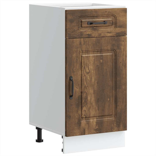 vidaXL Kitchen Base Cabinet "Kalmar" Smoked Oak Engineered Wood