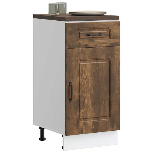 vidaXL Kitchen Base Cabinet "Kalmar" Smoked Oak Engineered Wood