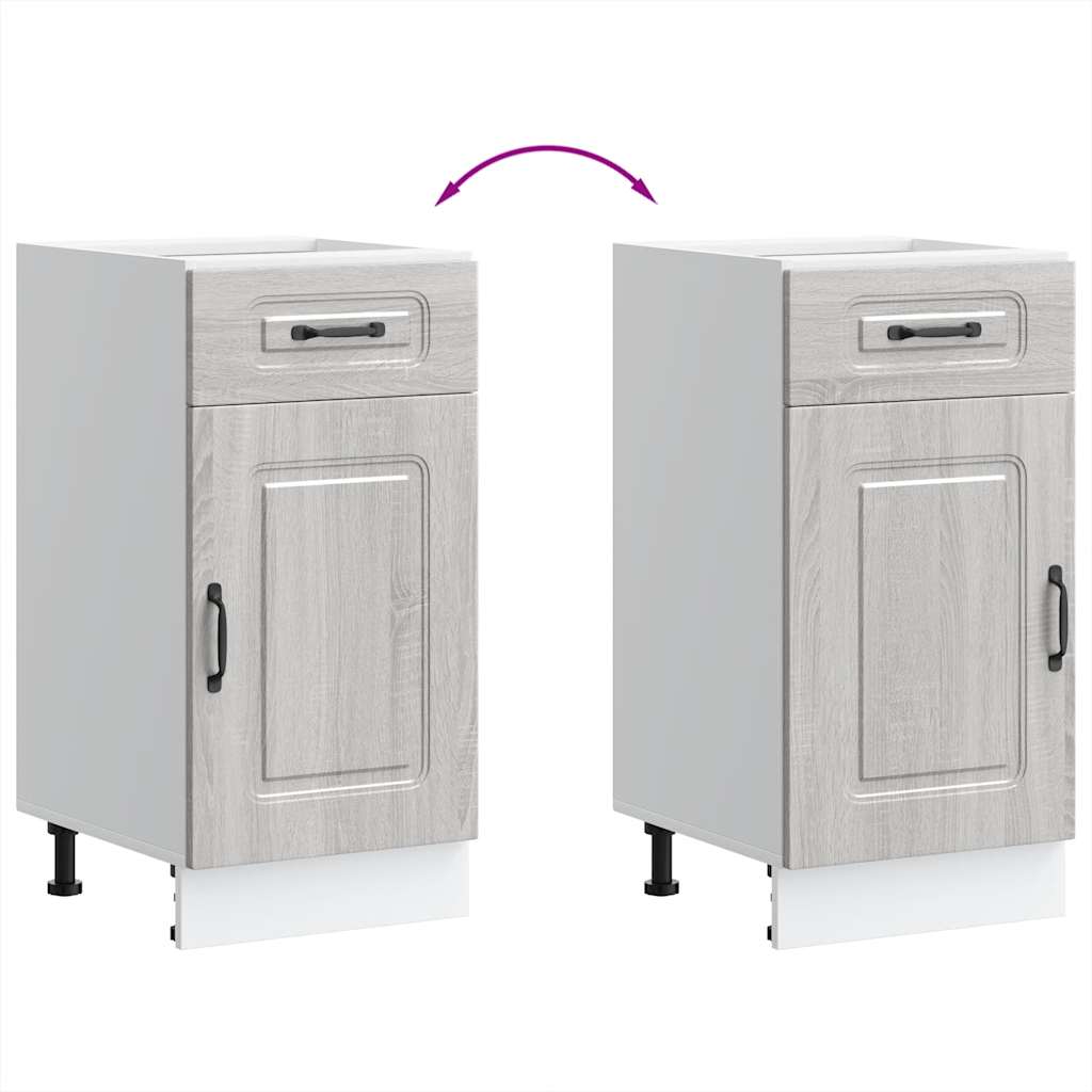 vidaXL Kitchen Base Cabinet "Kalmar" Grey Sonoma Engineered Wood