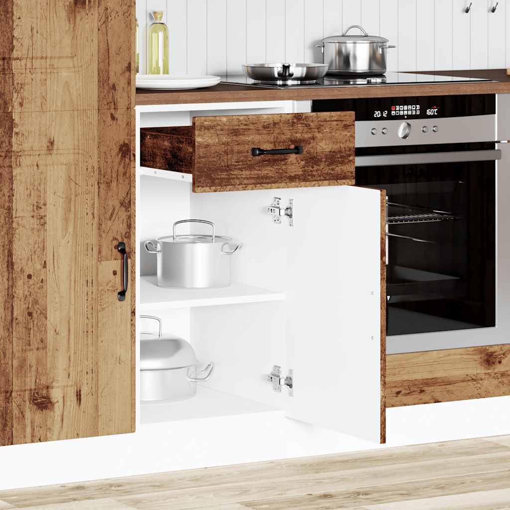 vidaXL Kitchen Base Cabinet Kalmar Old Wood Engineered Wood