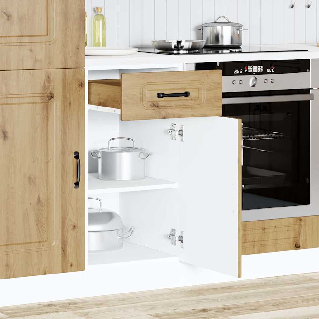 vidaXL Kitchen Base Cabinet "Kalmar" Artisan Oak Engineered Wood