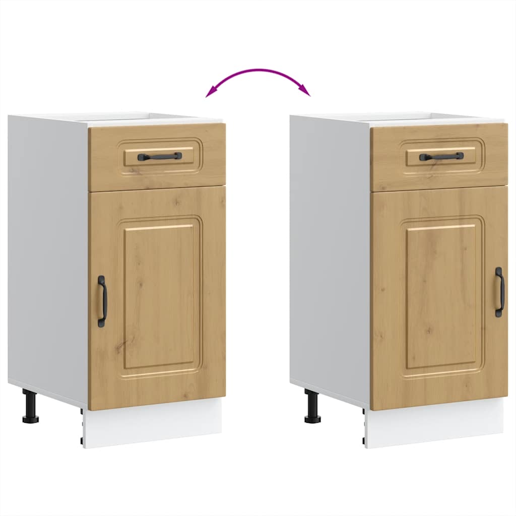 vidaXL Kitchen Base Cabinet "Kalmar" Artisan Oak Engineered Wood