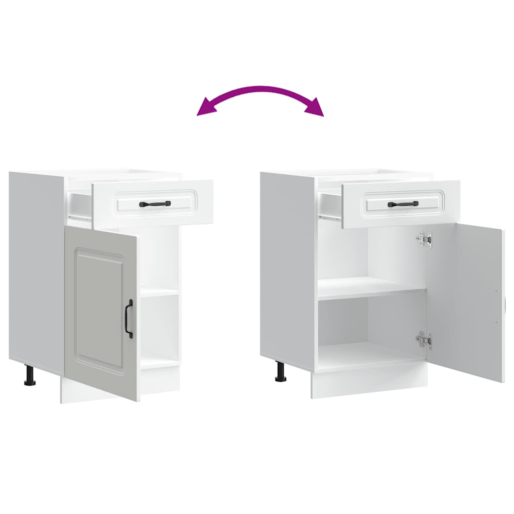vidaXL Kitchen Base Cabinet Kalmar White Engineered Wood