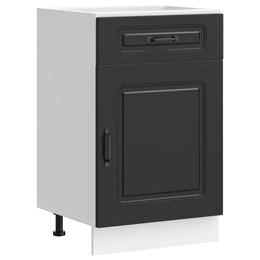 vidaXL Kitchen Base Cabinet "Kalmar" Black Engineered Wood