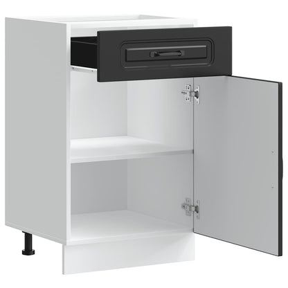 vidaXL Kitchen Base Cabinet Kalmar Black Engineered Wood