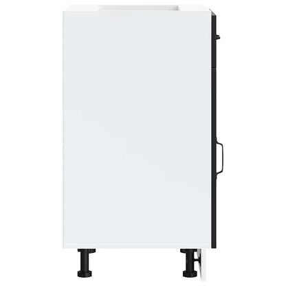 vidaXL Kitchen Base Cabinet Kalmar Black Engineered Wood