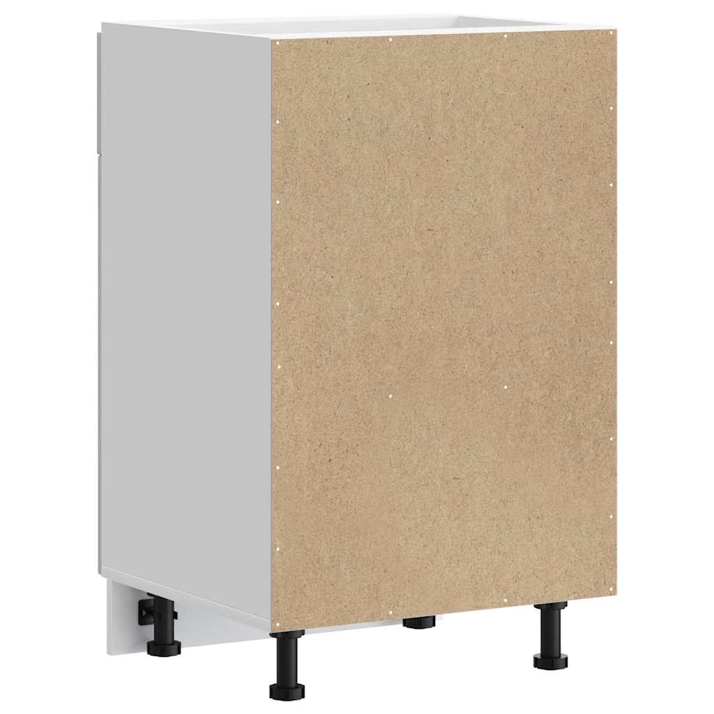 vidaXL Kitchen Base Cabinet Kalmar High Gloss White Engineered Wood