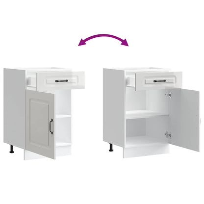 vidaXL Kitchen Base Cabinet Kalmar High Gloss White Engineered Wood