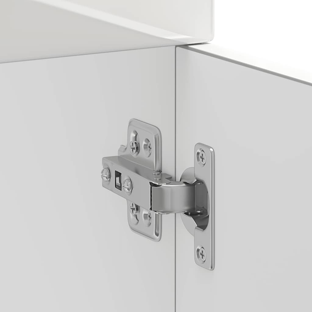 vidaXL Kitchen Base Cabinet Kalmar High Gloss White Engineered Wood