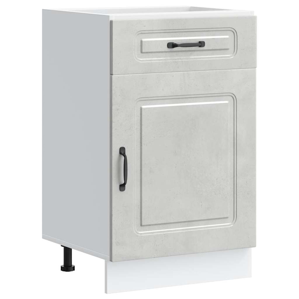 vidaXL Kitchen Base Cabinet "Kalmar" Concrete Grey Engineered Wood