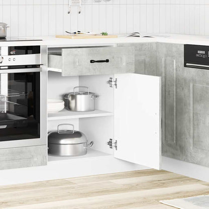 vidaXL Kitchen Base Cabinet "Kalmar" Concrete Grey Engineered Wood