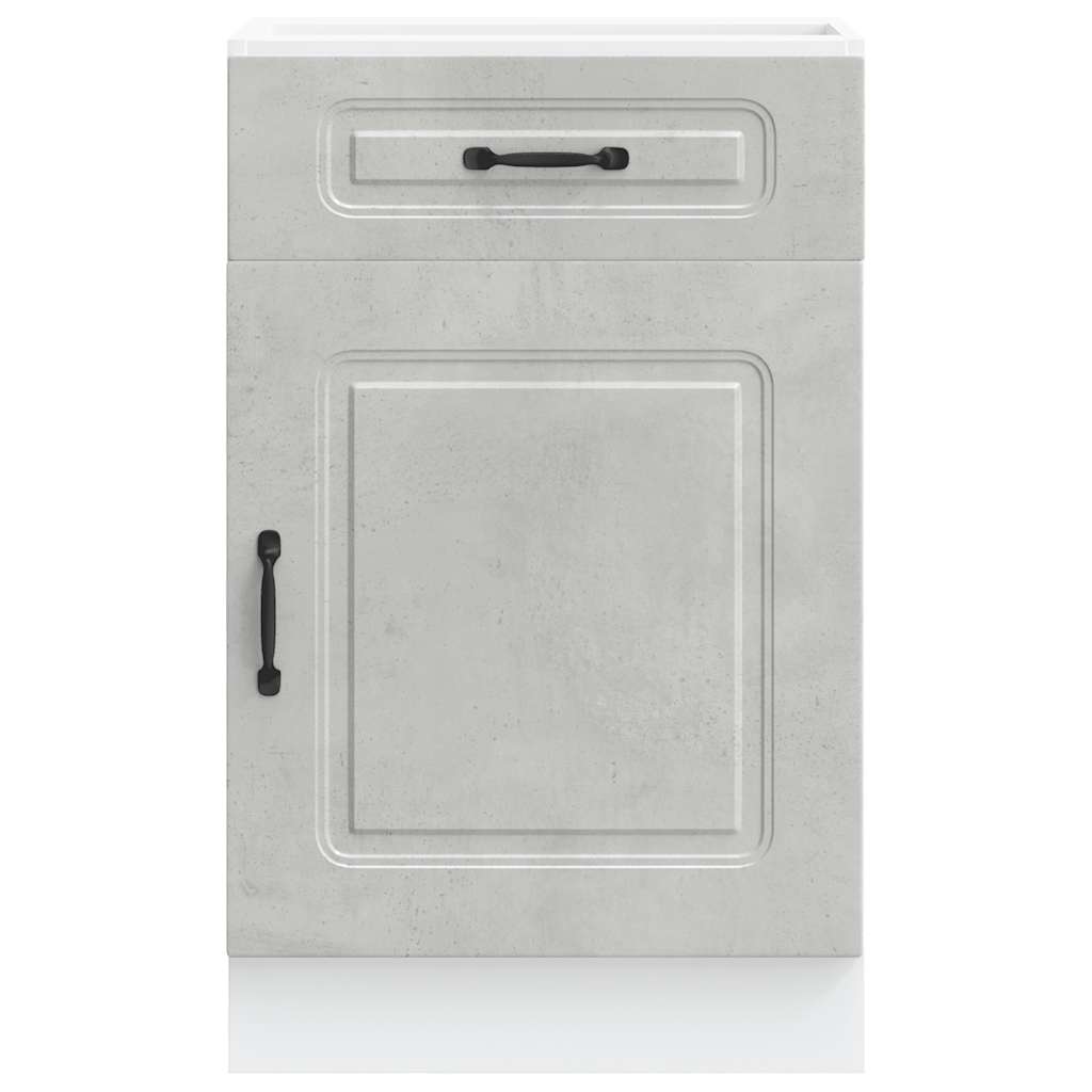 vidaXL Kitchen Base Cabinet "Kalmar" Concrete Grey Engineered Wood