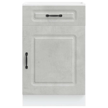 vidaXL Kitchen Base Cabinet "Kalmar" Concrete Grey Engineered Wood