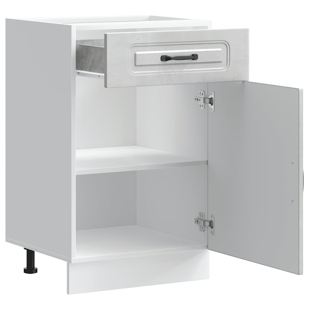 vidaXL Kitchen Base Cabinet "Kalmar" Concrete Grey Engineered Wood