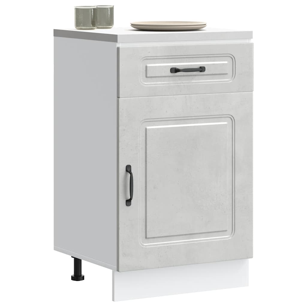 vidaXL Kitchen Base Cabinet "Kalmar" Concrete Grey Engineered Wood
