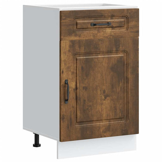 vidaXL Kitchen Base Cabinet "Kalmar" Smoked Oak Engineered Wood
