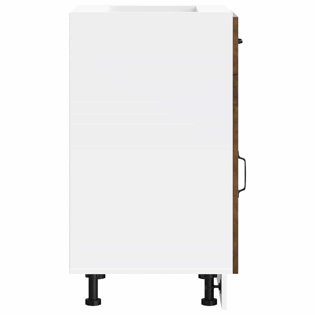 vidaXL Kitchen Base Cabinet Kalmar Smoked Oak Engineered Wood