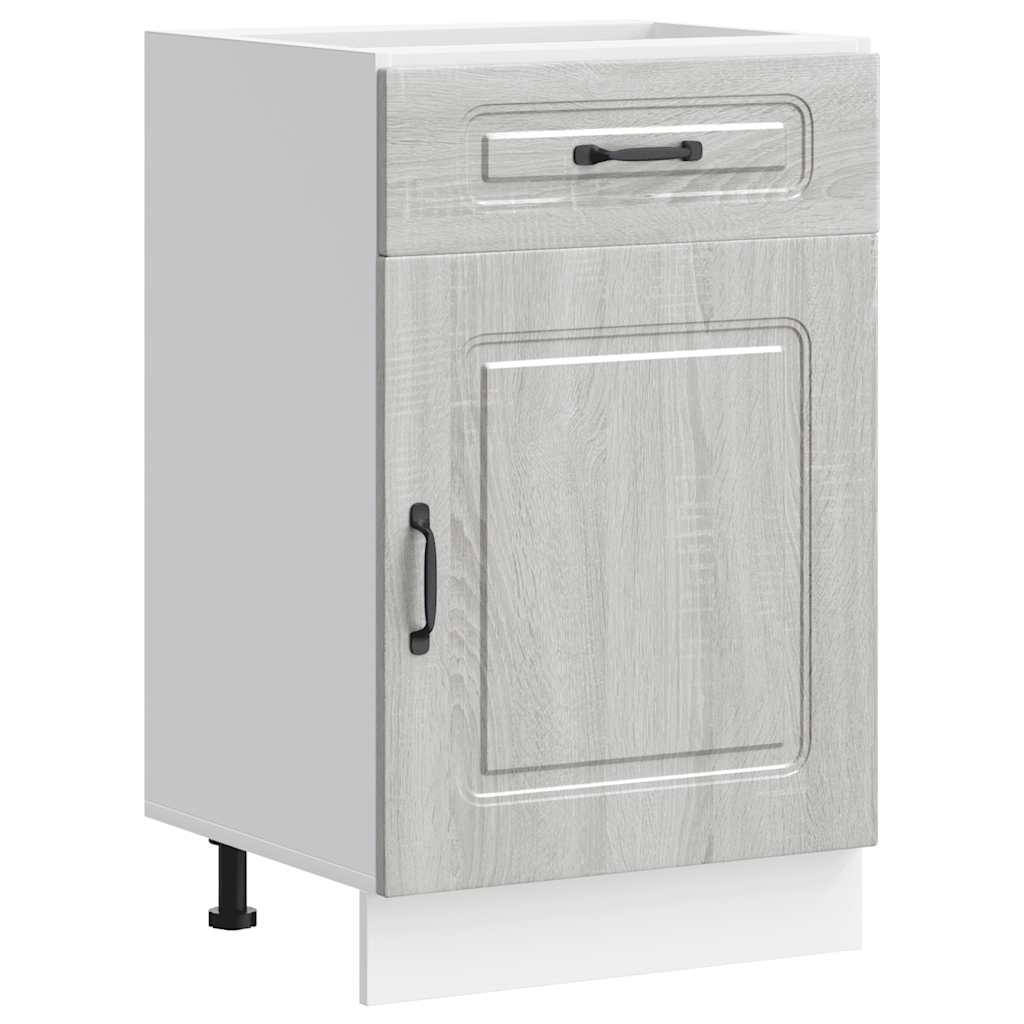 vidaXL Kitchen Base Cabinet Kalmar Grey Sonoma Engineered Wood