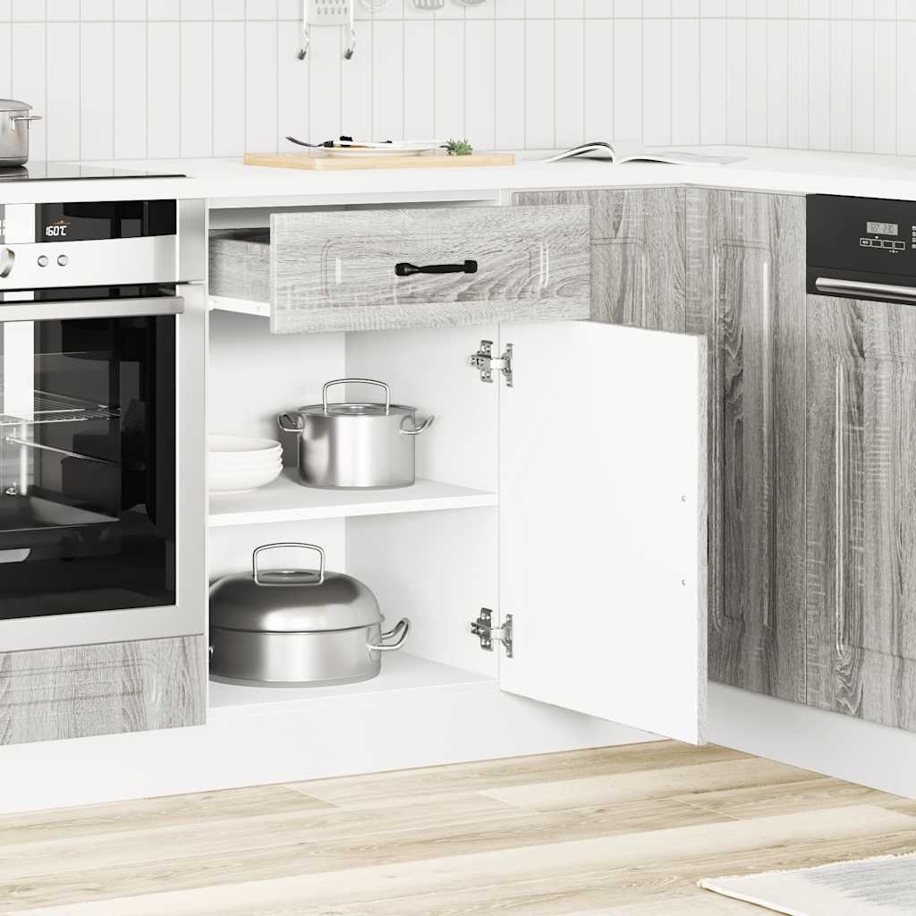 vidaXL Kitchen Base Cabinet Kalmar Grey Sonoma Engineered Wood