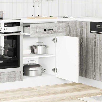 vidaXL Kitchen Base Cabinet Kalmar Grey Sonoma Engineered Wood