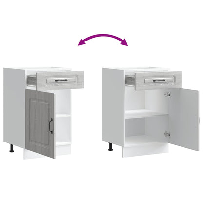 vidaXL Kitchen Base Cabinet Kalmar Grey Sonoma Engineered Wood