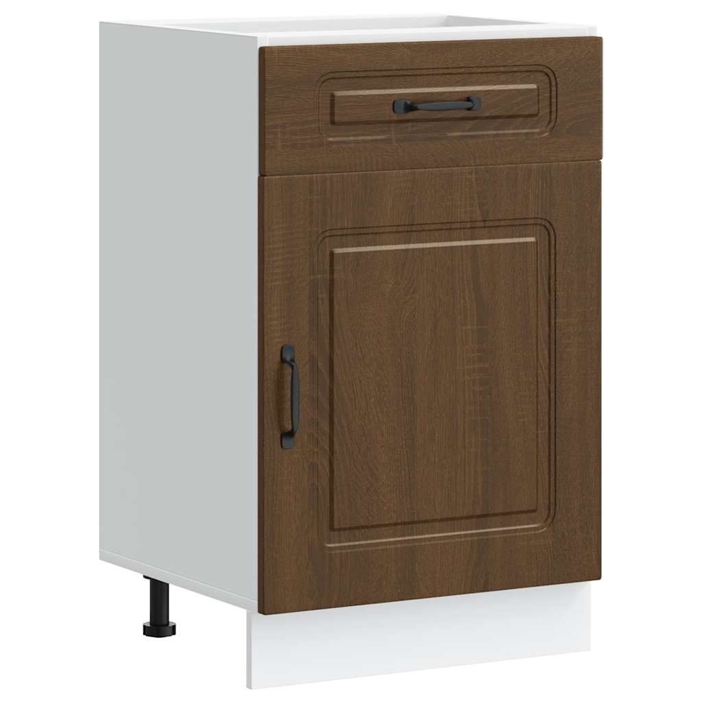 vidaXL Kitchen Base Cabinet "Kalmar" Brown Oak Engineered Wood