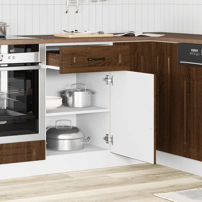 vidaXL Kitchen Base Cabinet "Kalmar" Brown Oak Engineered Wood