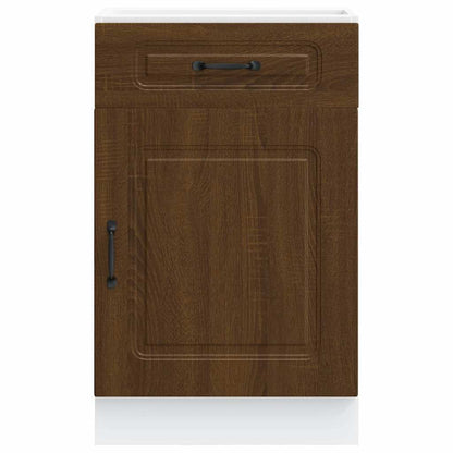 vidaXL Kitchen Base Cabinet "Kalmar" Brown Oak Engineered Wood