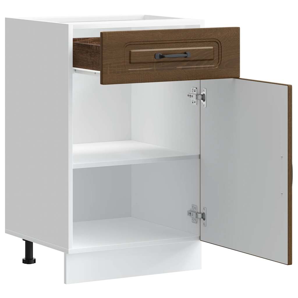 vidaXL Kitchen Base Cabinet "Kalmar" Brown Oak Engineered Wood