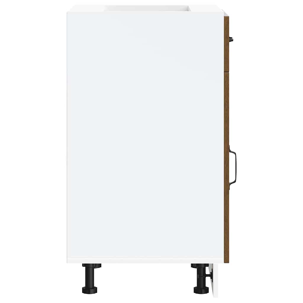 vidaXL Kitchen Base Cabinet "Kalmar" Brown Oak Engineered Wood