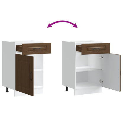 vidaXL Kitchen Base Cabinet "Kalmar" Brown Oak Engineered Wood