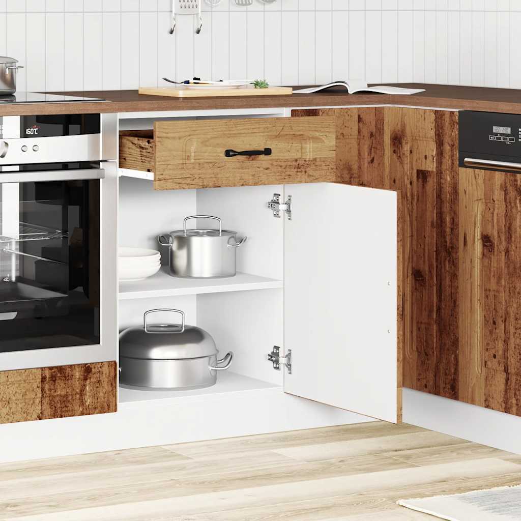 vidaXL Kitchen Base Cabinet "Kalmar" Old Wood Engineered Wood