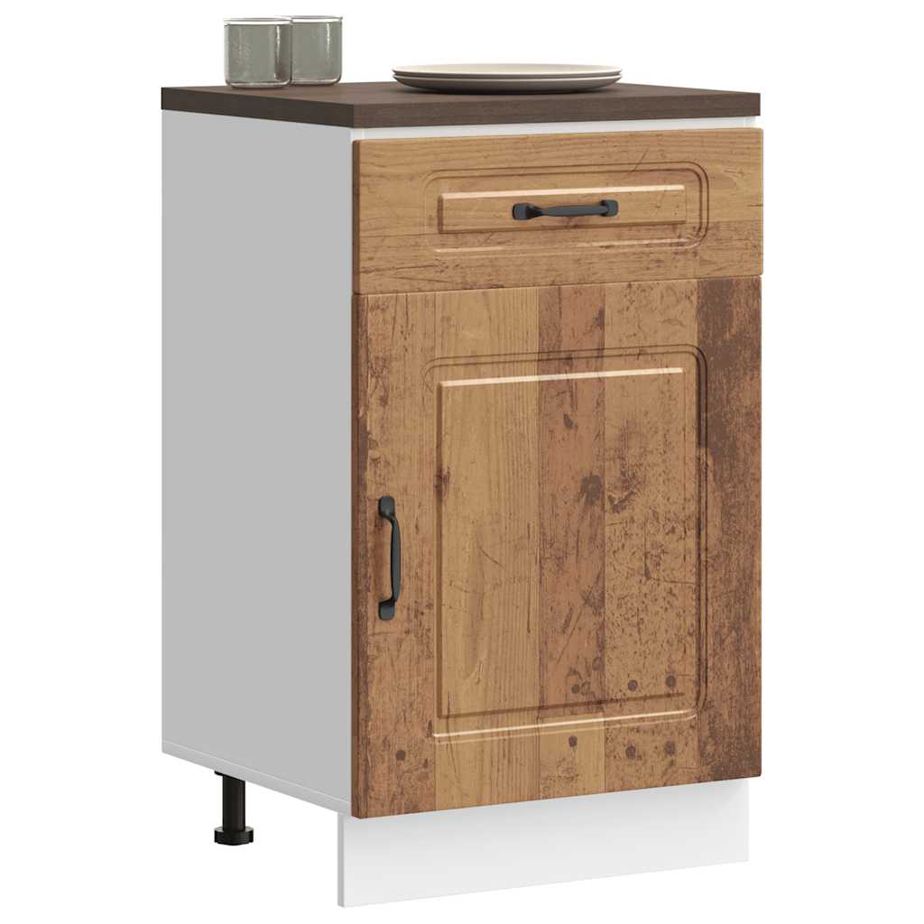 vidaXL Kitchen Base Cabinet "Kalmar" Old Wood Engineered Wood