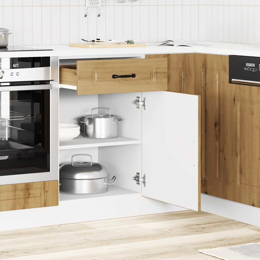 vidaXL Kitchen Base Cabinet "Kalmar" Artisan Oak Engineered Wood