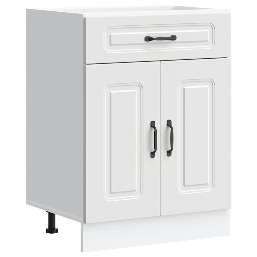 vidaXL Kitchen Base Cabinet "Kalmar" White Engineered Wood