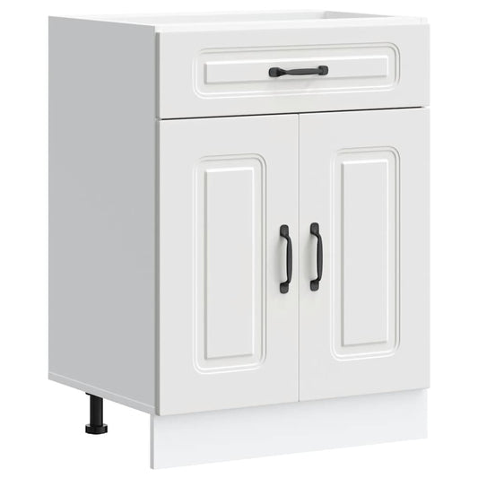 vidaXL Kitchen Base Cabinet "Kalmar" White Engineered Wood