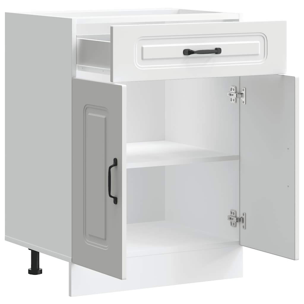 vidaXL Kitchen Base Cabinet "Kalmar" White Engineered Wood