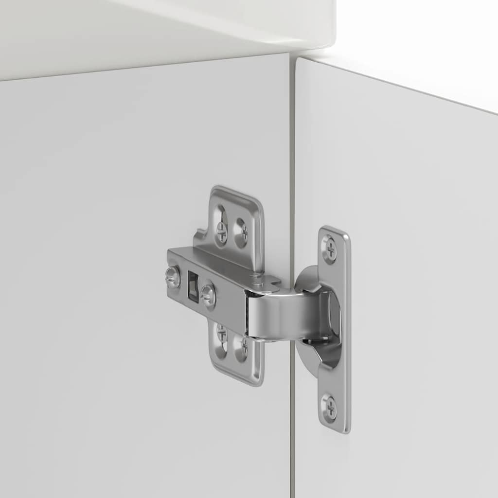vidaXL Kitchen Base Cabinet "Kalmar" High Gloss White Engineered Wood