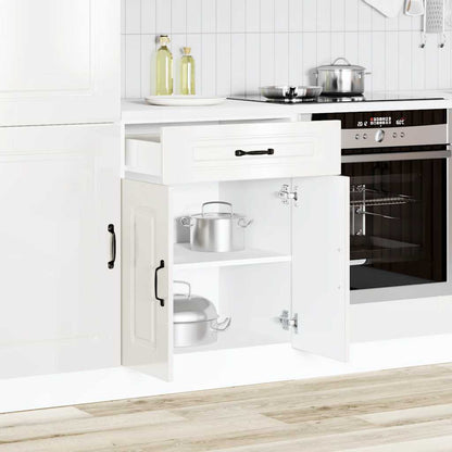 vidaXL Kitchen Base Cabinet "Kalmar" High Gloss White Engineered Wood